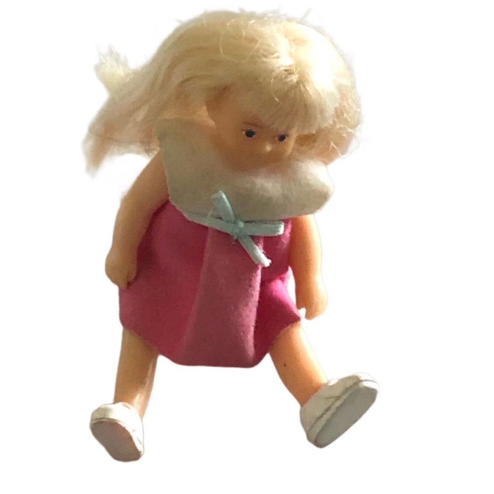 Vintage 1988 Horsham Vinyl Blonde Girl Dollhouse Doll 3” Tall - Picture 5 of 8